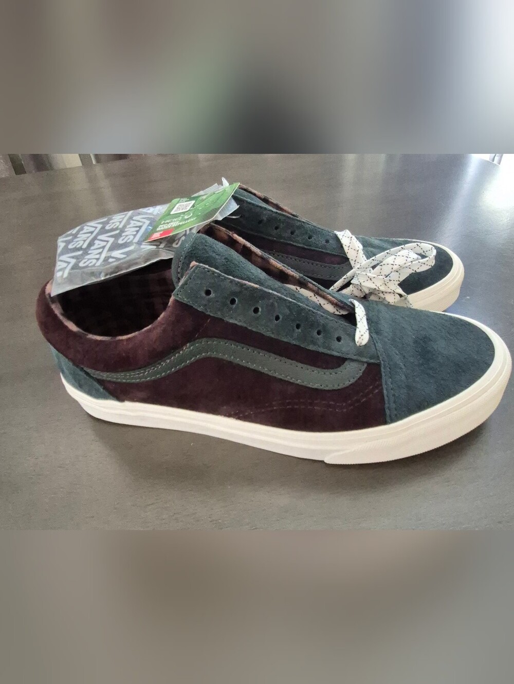 Vans Old Skool Suede Shoes Green Brown New Without Box Men's 9 Women's 10.5
